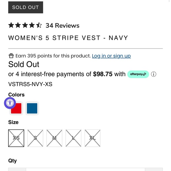 Aviator Nation Women’s 5 Stripe Vest - Picture 5 of 5